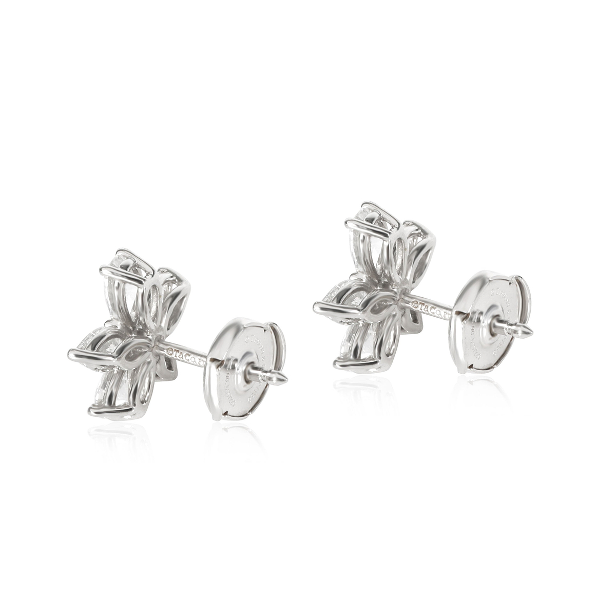 Tiffany & Co. Victoria Diamond Earring in  Platinum 1.77 CTW