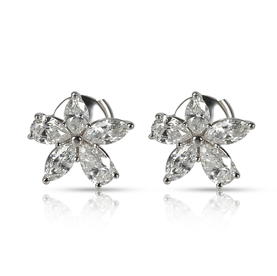Tiffany & Co. Victoria Diamond Earring in  Platinum 1.77 CTW