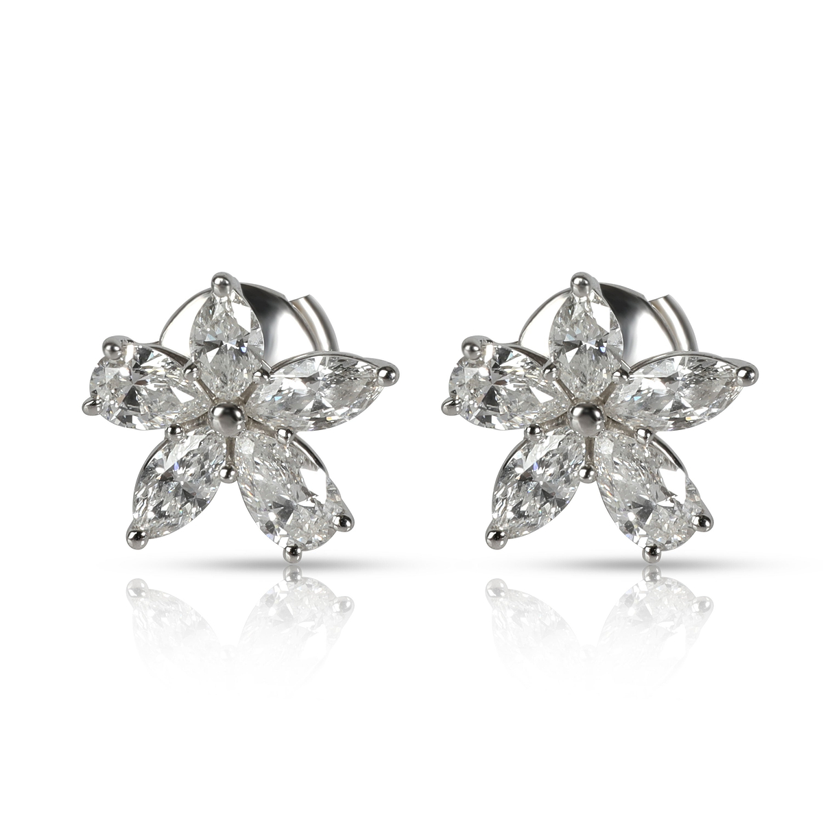 Tiffany & Co. Victoria Diamond Earring in  Platinum 1.77 CTW