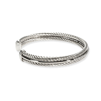 David Yurman Diamond Bracelet in 14K White Gold/Sterling Silver 0.33 CTW