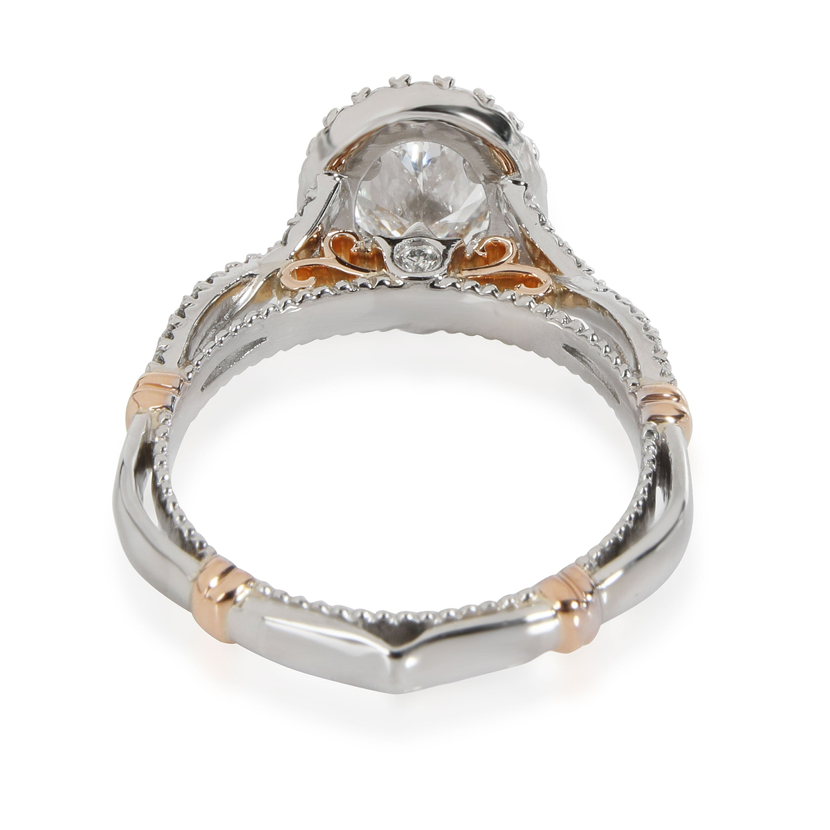 Verragio Oval Diamond Engagement Ring in Platinum GIA Certified D IF 1.84 CTW