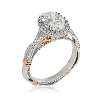 Verragio Oval Diamond Engagement Ring in Platinum GIA Certified D IF 1.84 CTW