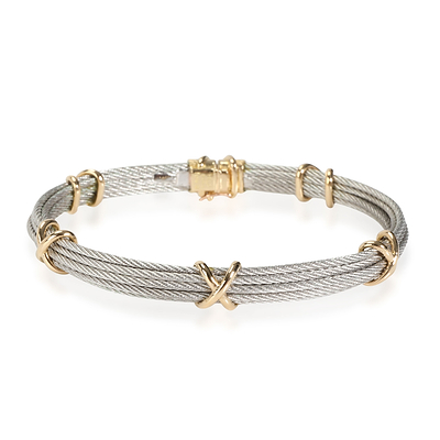 FRED Force 10 Bangle in 18K Yellow Gold/Steel