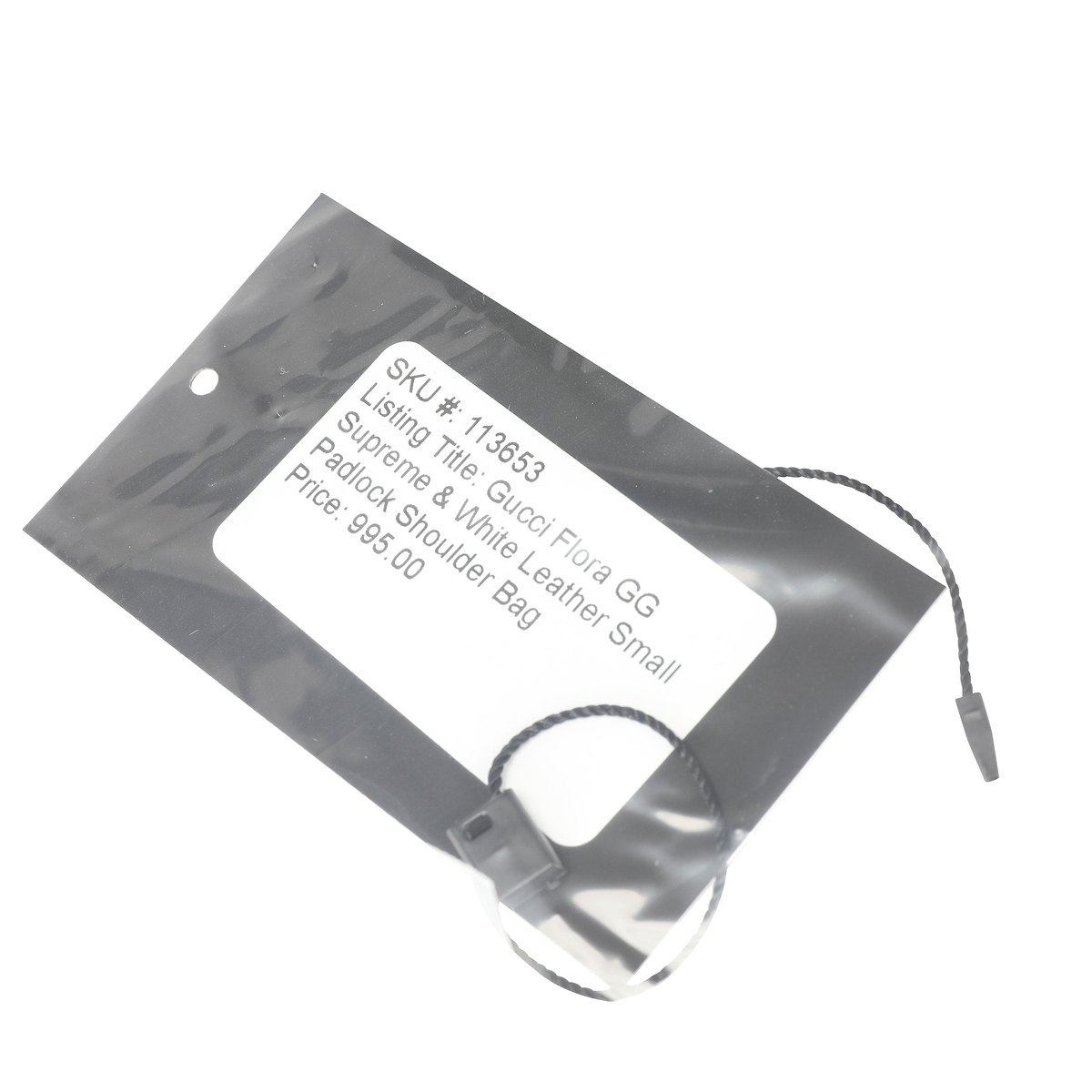 Gucci Flora GG Supreme & White Leather Small Padlock Shoulder Bag