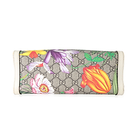 Gucci Flora GG Supreme & White Leather Small Padlock Shoulder Bag