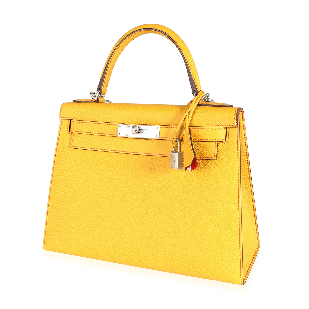 Hermès HSS Jaune Ambre & Orange Poppy Epsom Sellier Kelly 28 BPHW