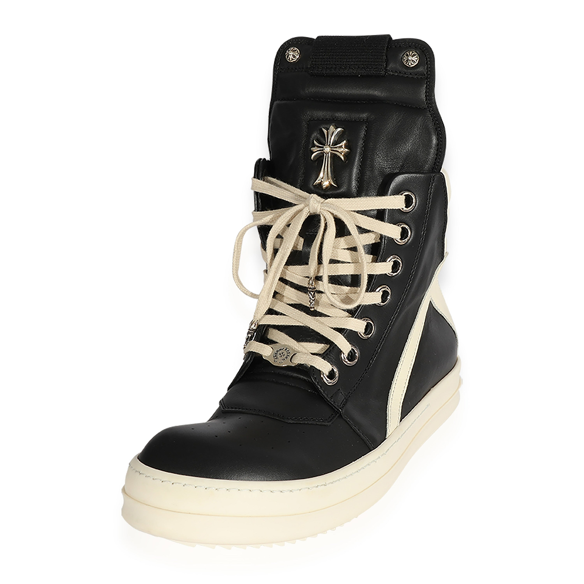 Chrome Hearts x Rick Owens Geobasket High Black