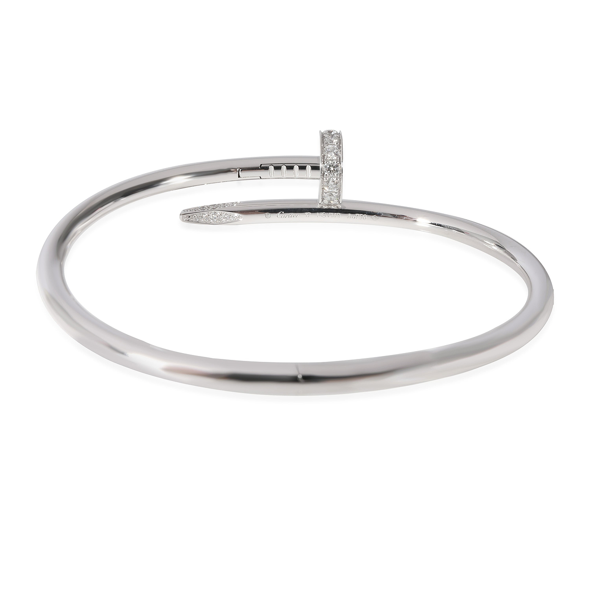 Cartier Juste Un Clou Diamond Bracelet in 18k White Gold 0.58 CTW
