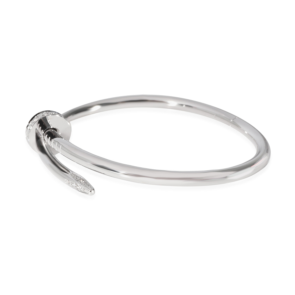 Cartier Juste Un Clou Diamond Bracelet in 18k White Gold 0.58 CTW