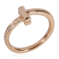 Tiffany & Co. Tiffany T Diamond Ring in 18k Rose Gold 0.08 CTW