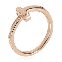 Tiffany & Co. Tiffany T Diamond Ring in 18k Rose Gold 0.08 CTW