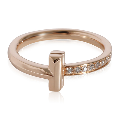 Tiffany & Co. Tiffany T Diamond Ring in 18k Rose Gold 0.08 CTW