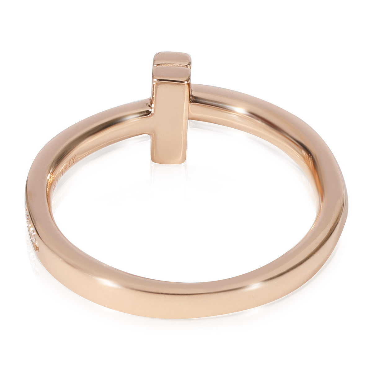 Tiffany & Co. Tiffany T Diamond Ring in 18k Rose Gold 0.08 CTW