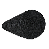 Saint Laurent Black Raffia Medium Panier Tote