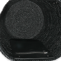 Saint Laurent Black Raffia Medium Panier Tote
