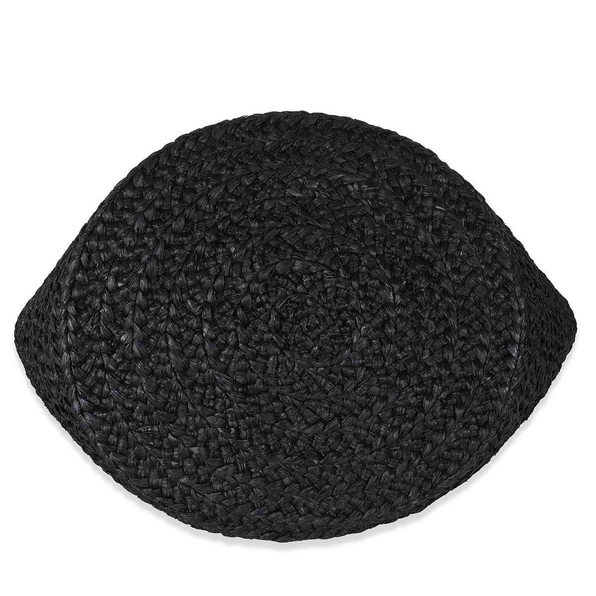 Saint Laurent Black Raffia Medium Panier Tote