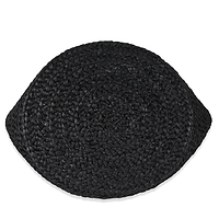 Saint Laurent Black Raffia Medium Panier Tote