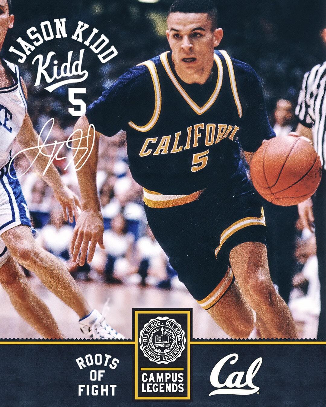Basketball player in a California jersey dribbling the ball during a game.