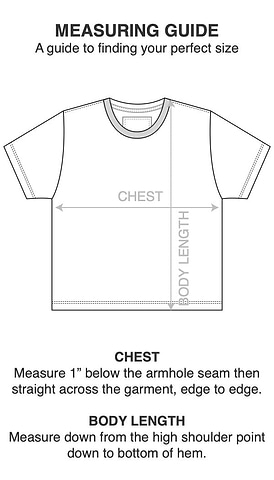 Roots of Fight Women's Boyfriend Tee Size Chart