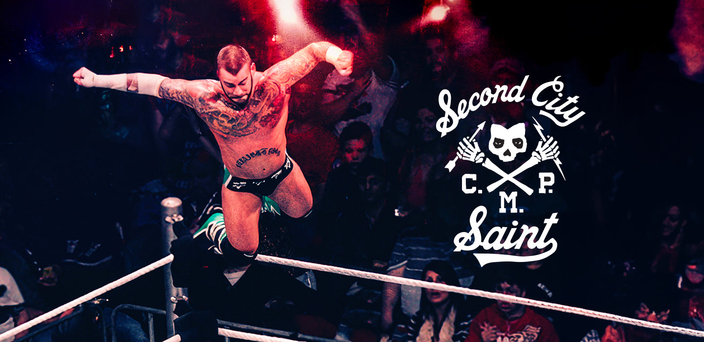 CM PUNK JUMPING IN A RING