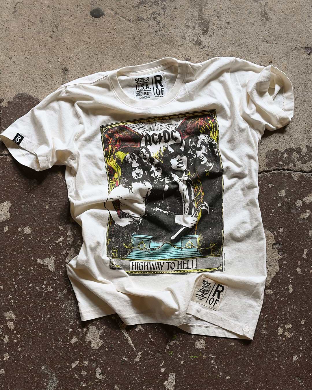 AC/DC Highway To Hell Photo White Tee - Roots of Fight