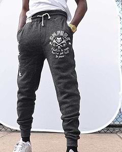 【mnem】25SS★ [mnem] patch straight sweatpants cm-punk-black-sweatpants-