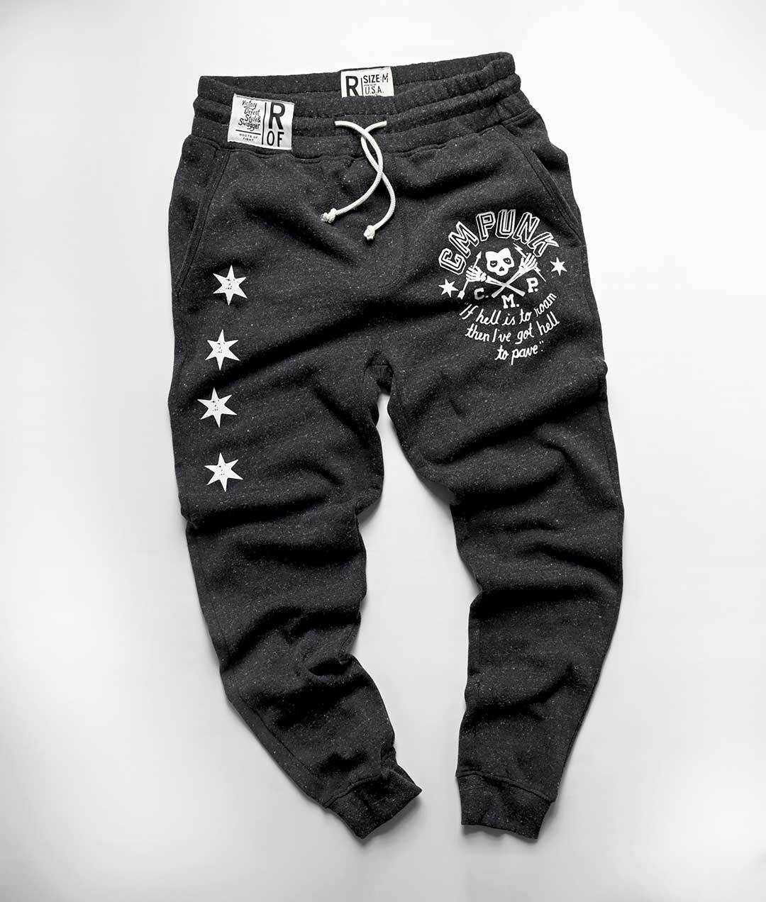 CM Punk Black Sweatpants - Roots of Fight