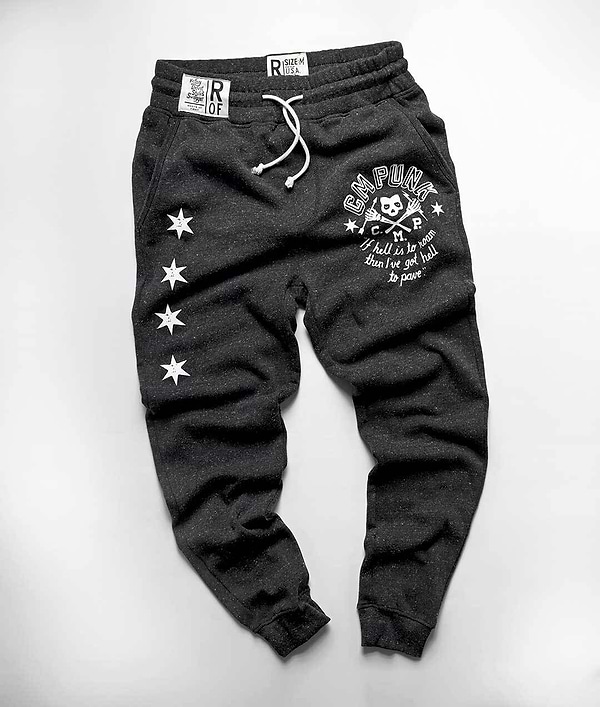 Goyemon Wrist Patch Urake Sweat ブラック cm-punk-black-sweatpants-