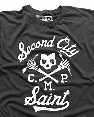 Tシャツ・カットソー THE COLDEST MOMENT TCM punk T black cm-punk-second-city-saint-