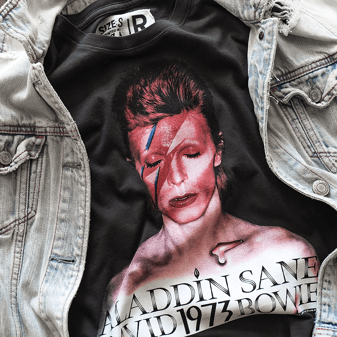David Bowie Aladdin Sane '73 Black Tee