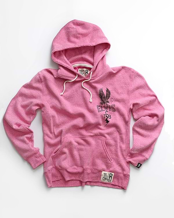 Elvis Eagle Pink PO Hoody - Roots of Fight
