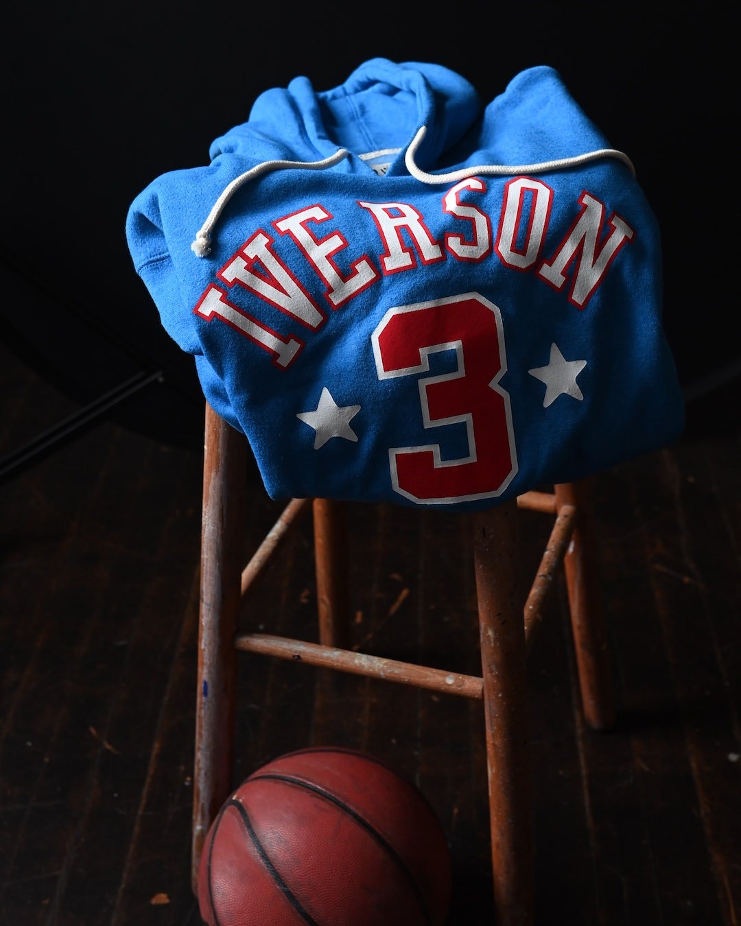 Iverson #3 Blue Pullover Hoody