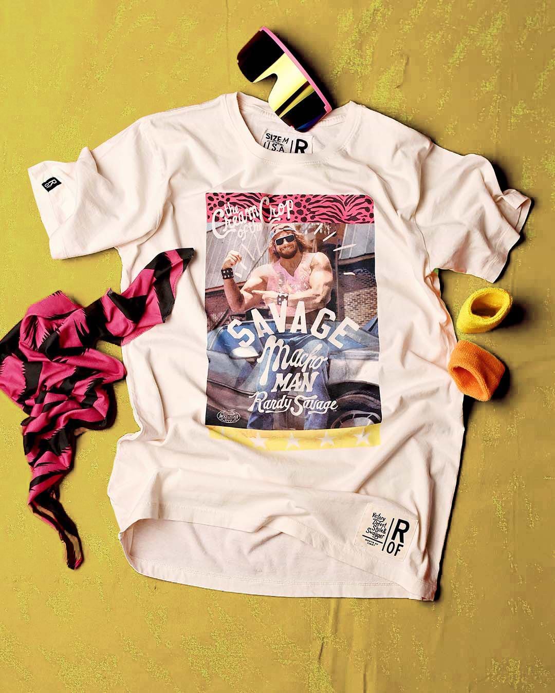 Macho Man 'Savage' White Tee - Roots of Fight