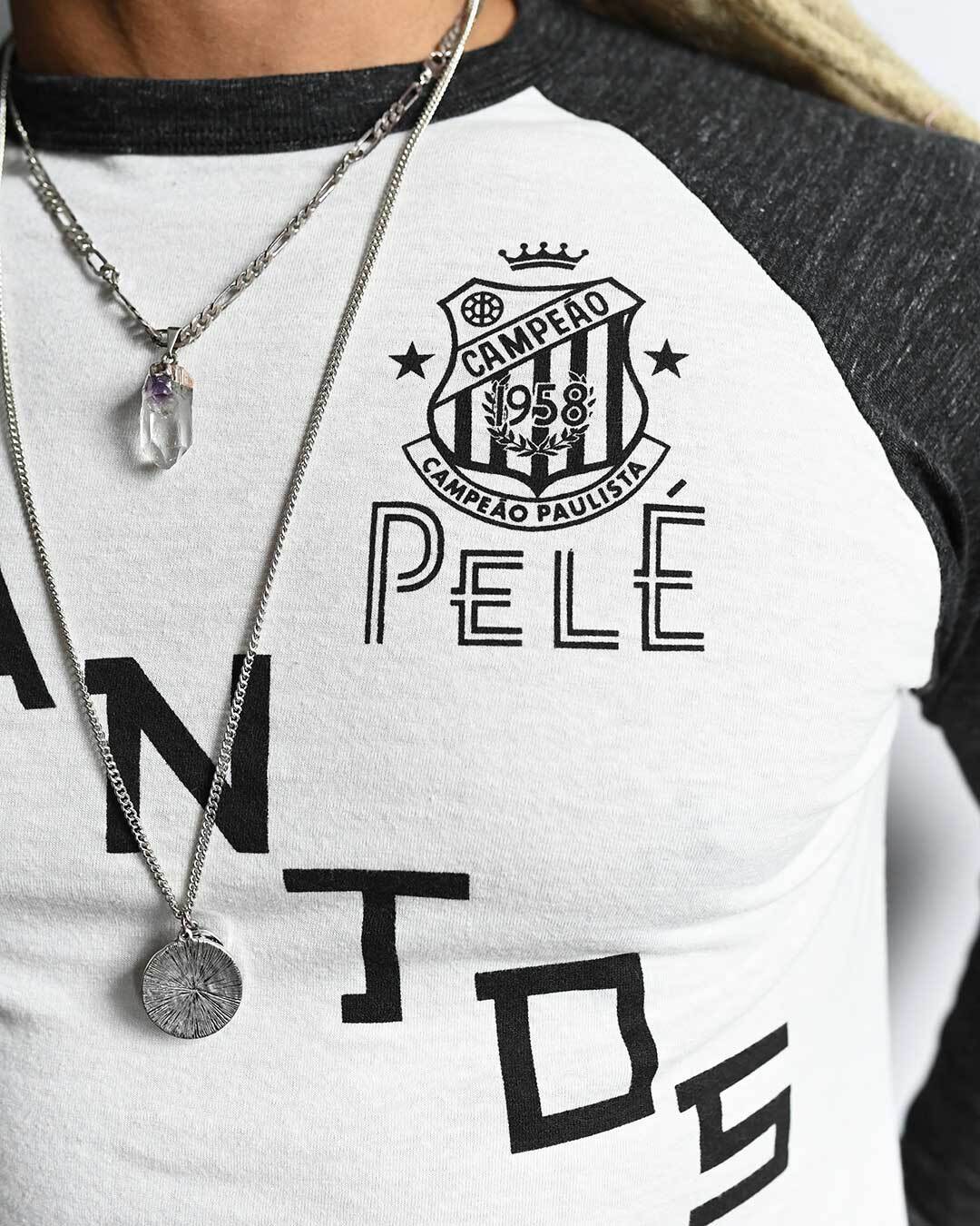 Pelé Santos Black Raglan - Roots of Fight