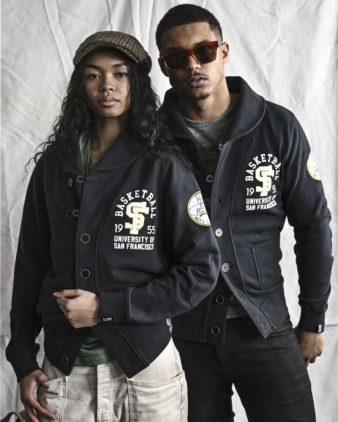 USF - Bill Russell '55 Black Cardigan - Roots of Fight