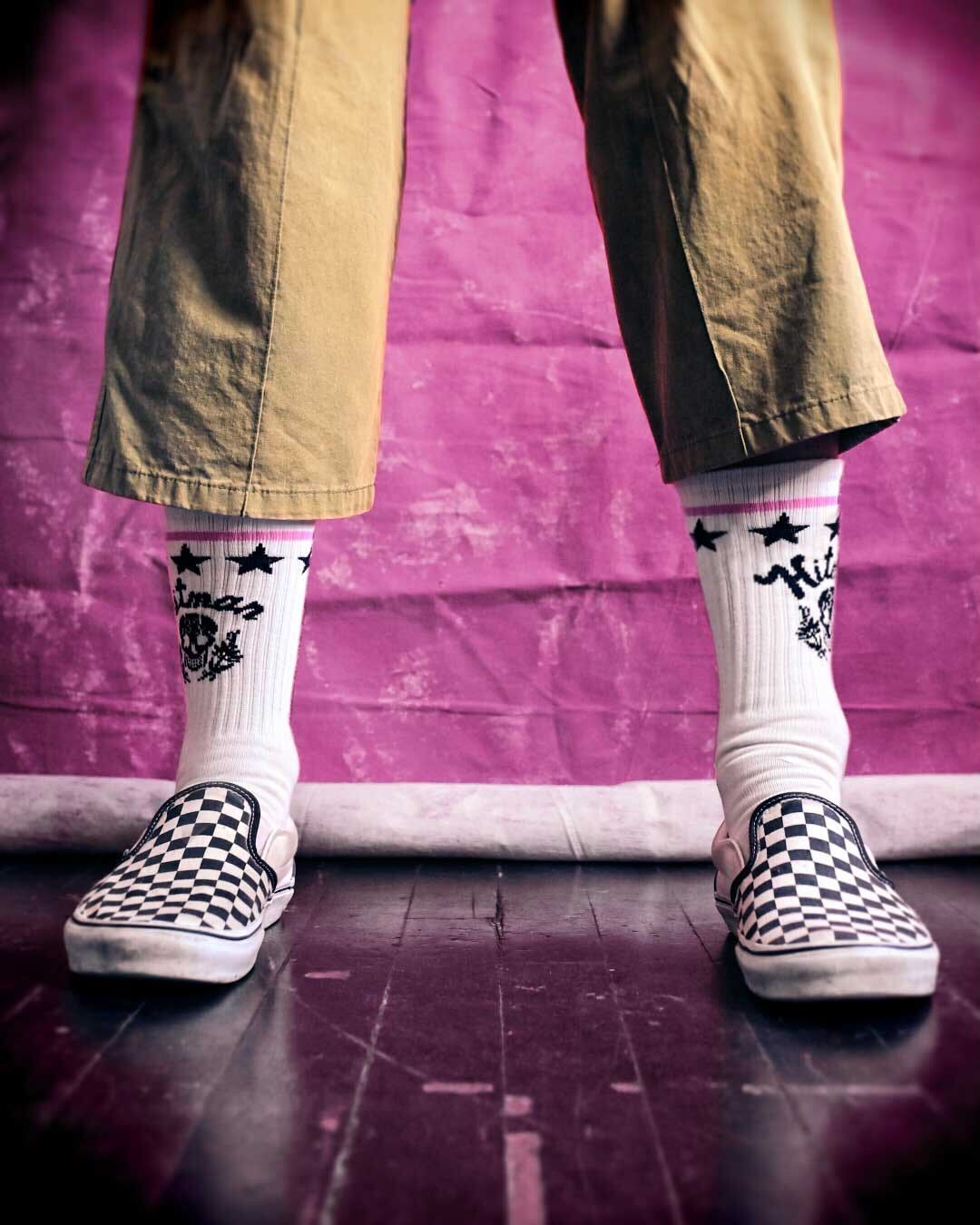 Bret Hart Hitman Skull Socks - Roots of Fight