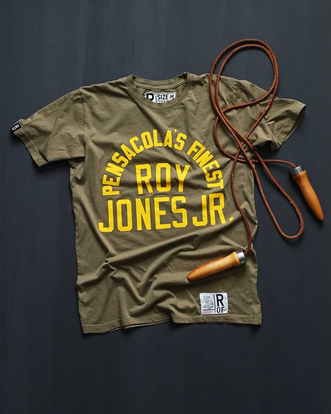 Roy Jones Jr. Pensacola's Finest Olive Tee - Roots of Fight