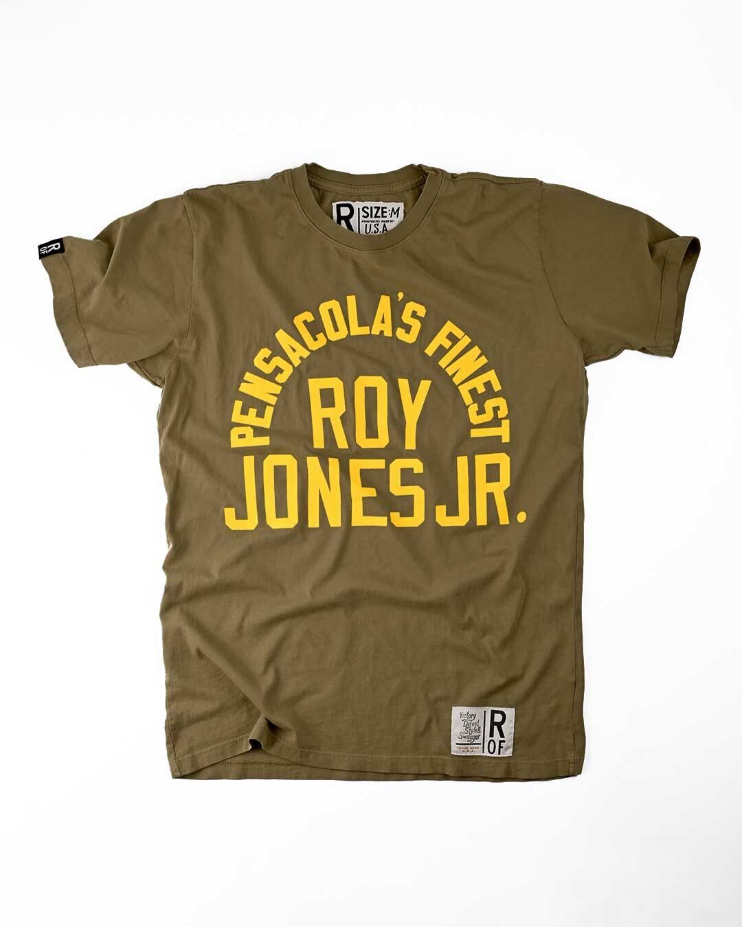 Roy Jones Jr. Pensacola's Finest Olive Tee - Roots of Fight