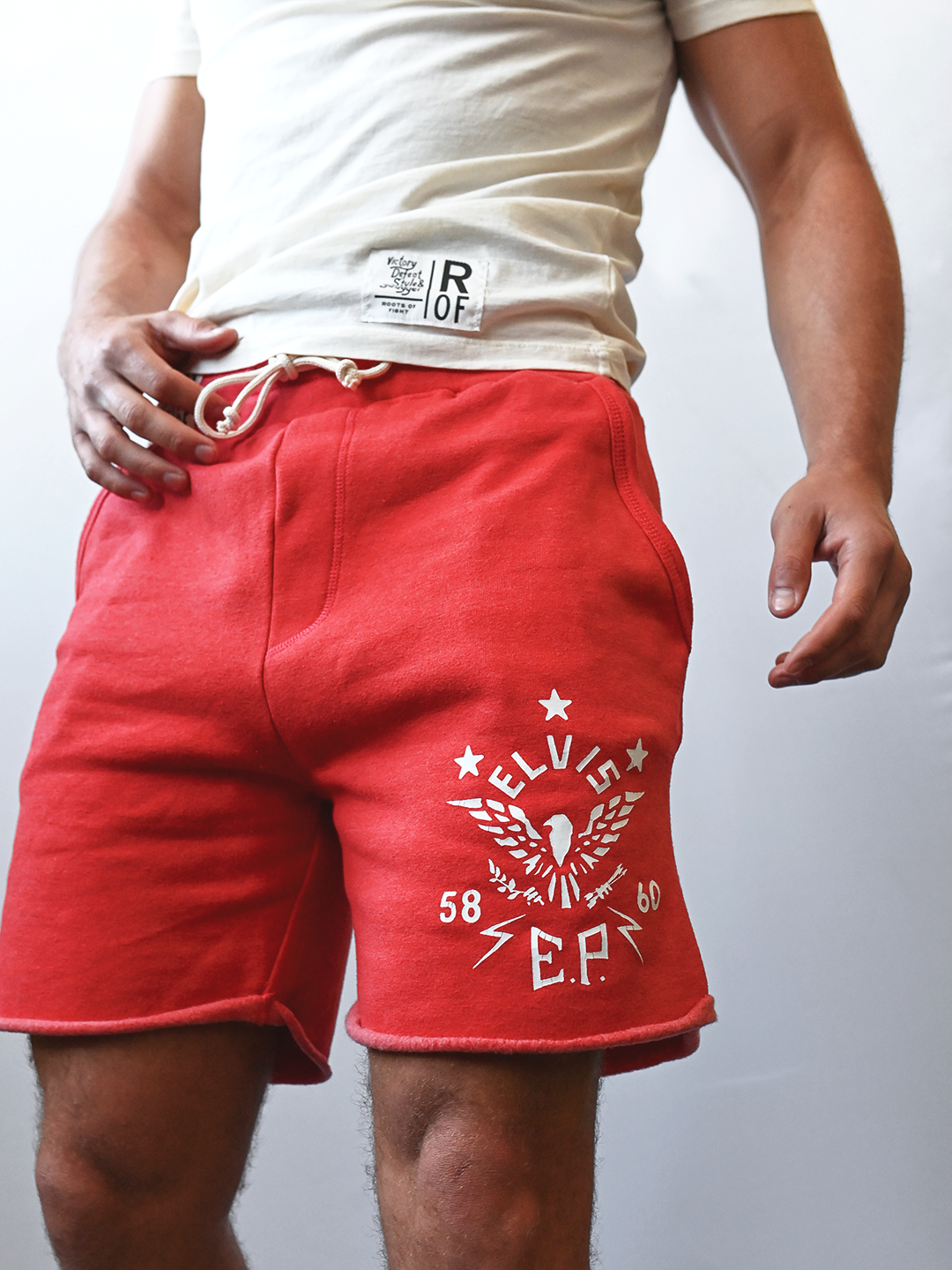 Elvis 1958 Army Red Shorts