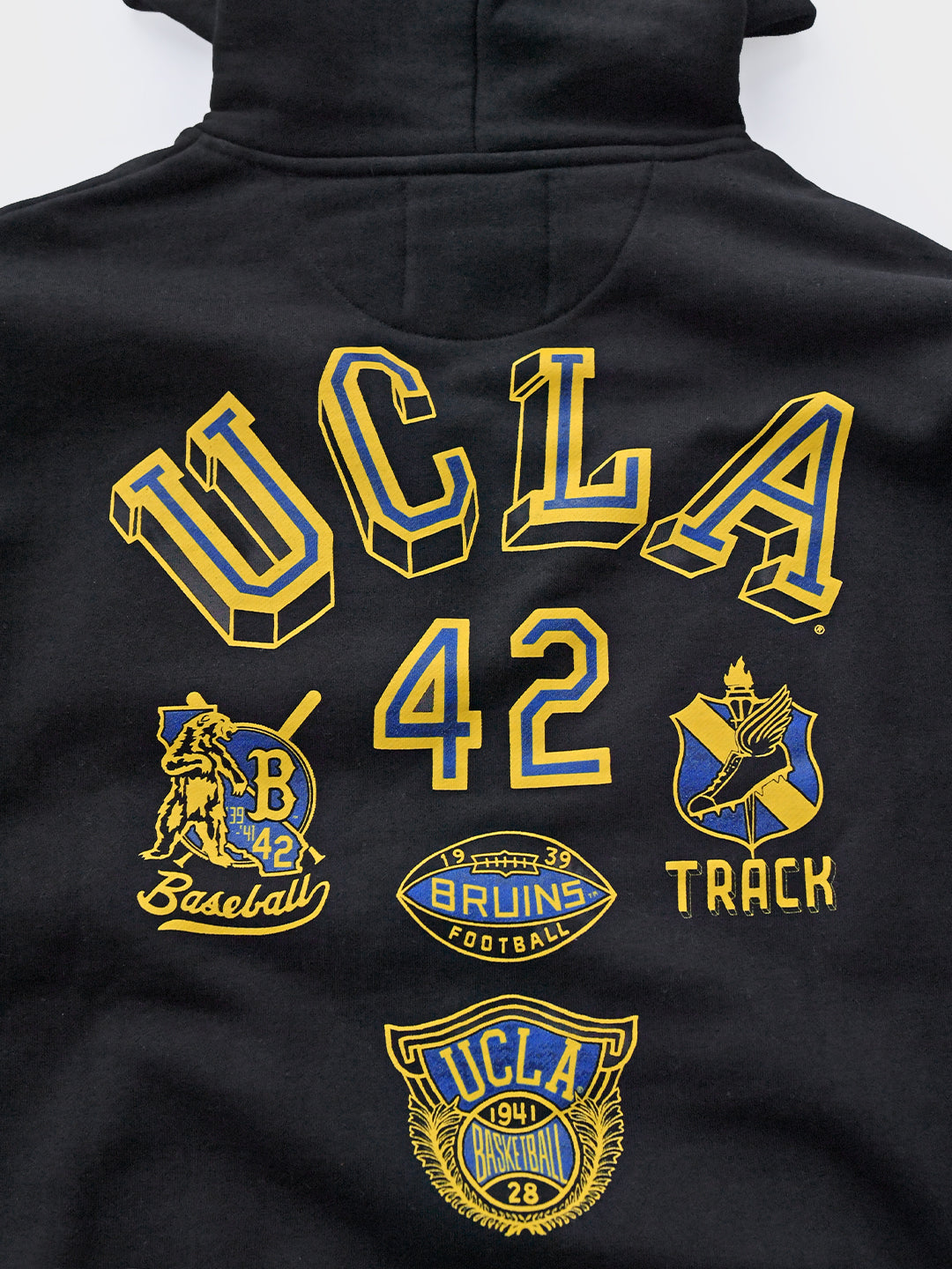 UCLA - Jackie Robinson 4-Sport Star Black Heavyweight PO Hoody