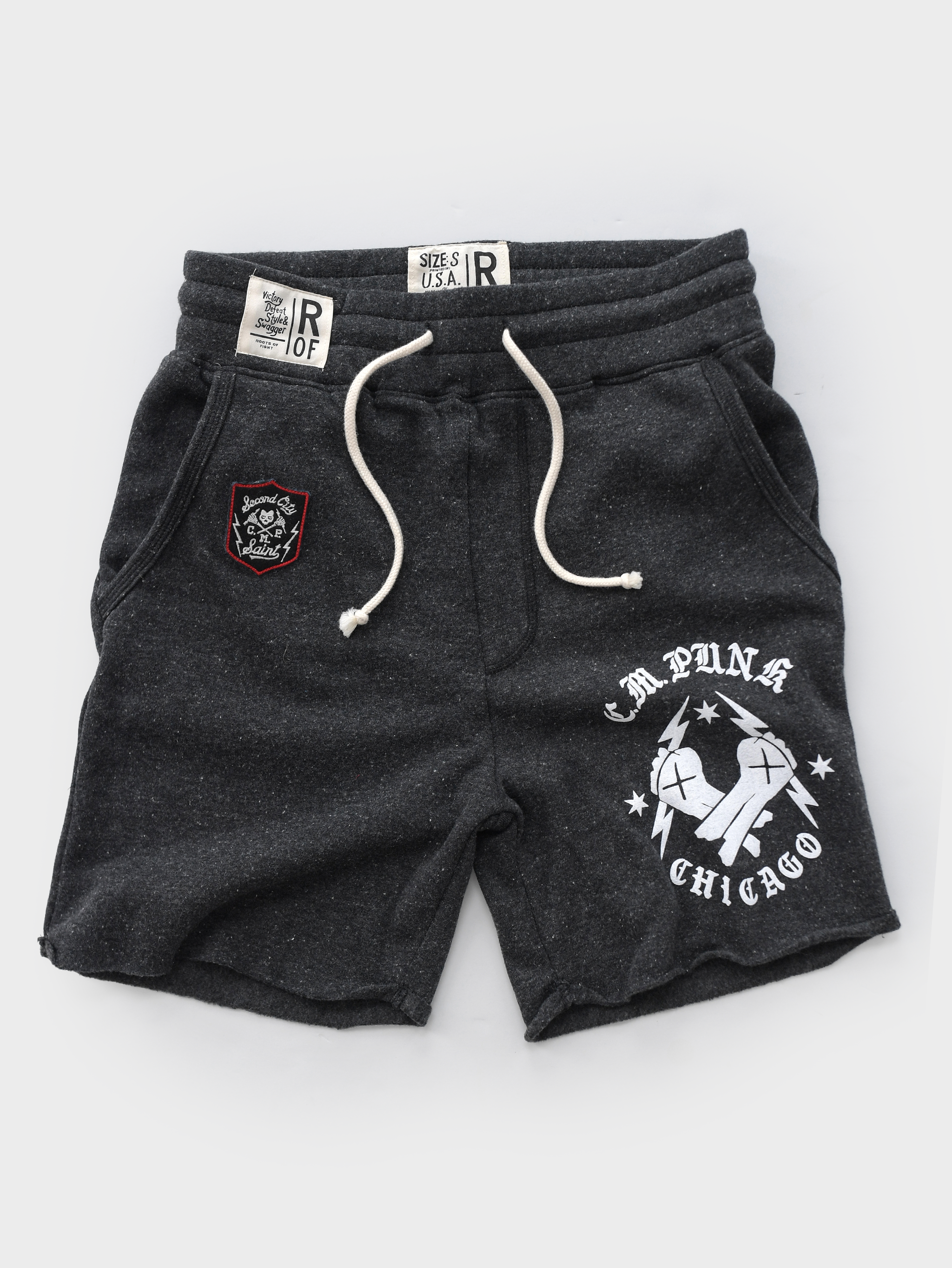 CM Punk Chicago Icon Black Shorts