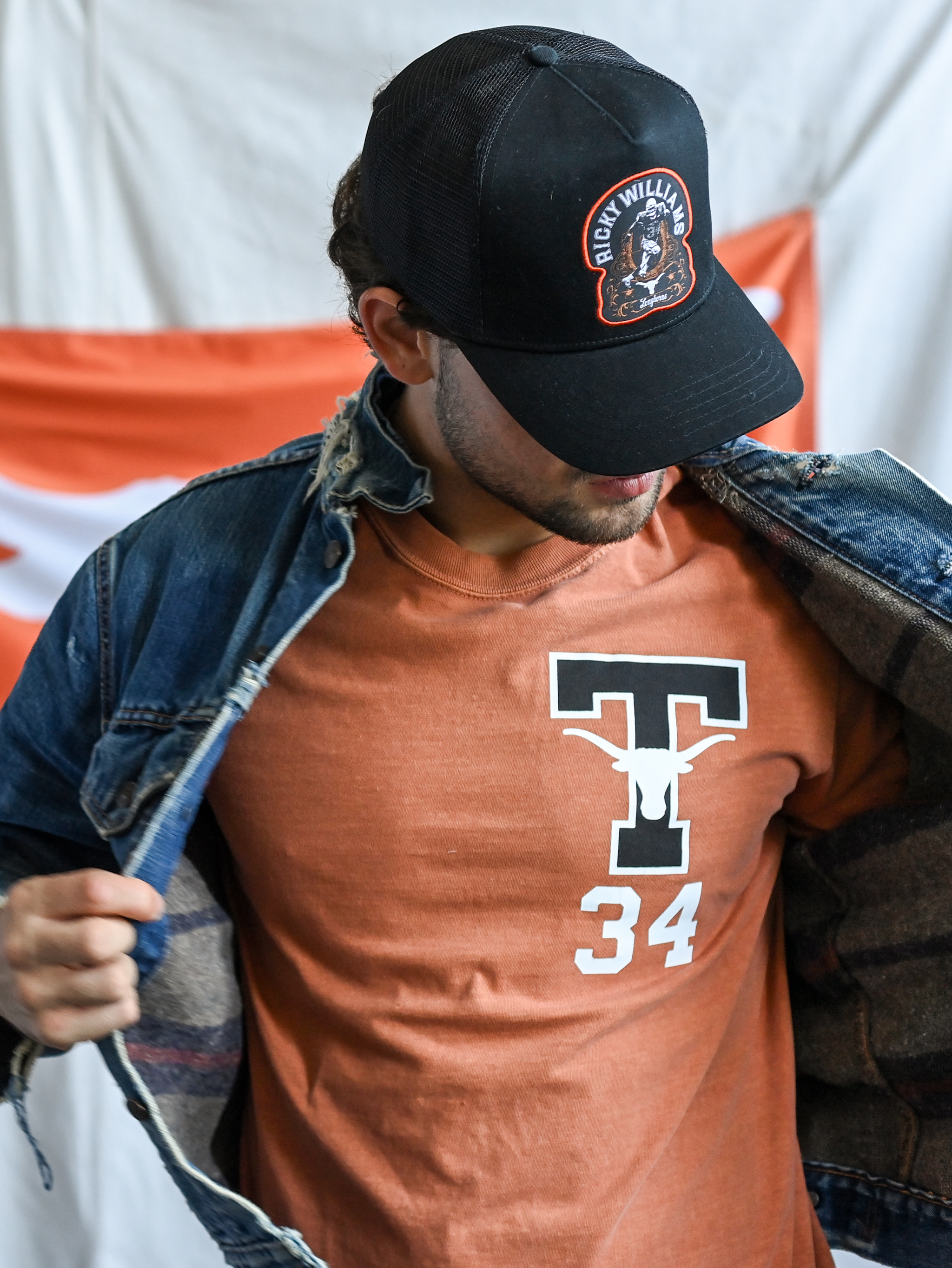 UT - Ricky Williams #34 Orange Long Sleeve Tee