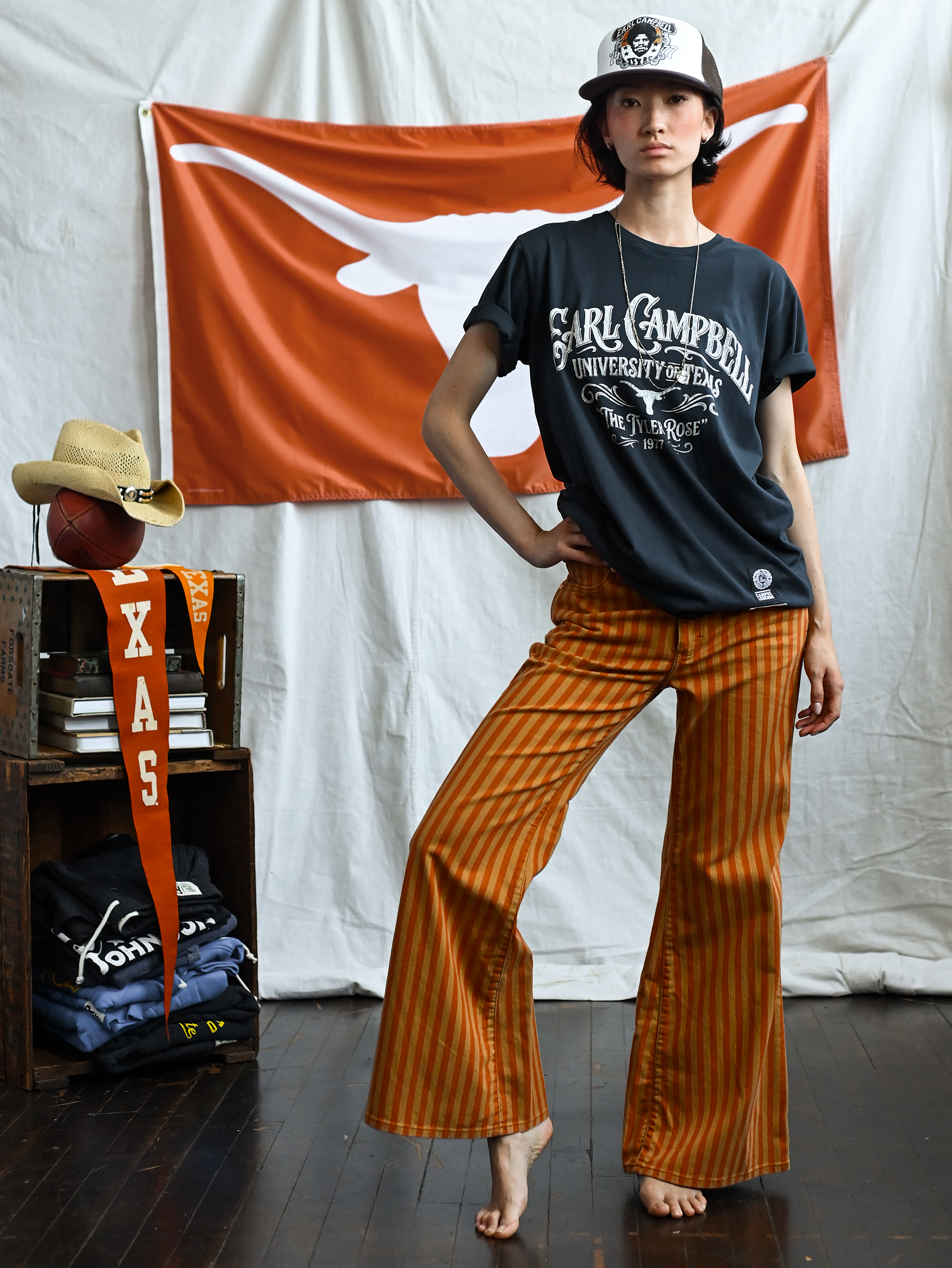 UT - Earl Campbell The Tyler Rose Black Tee