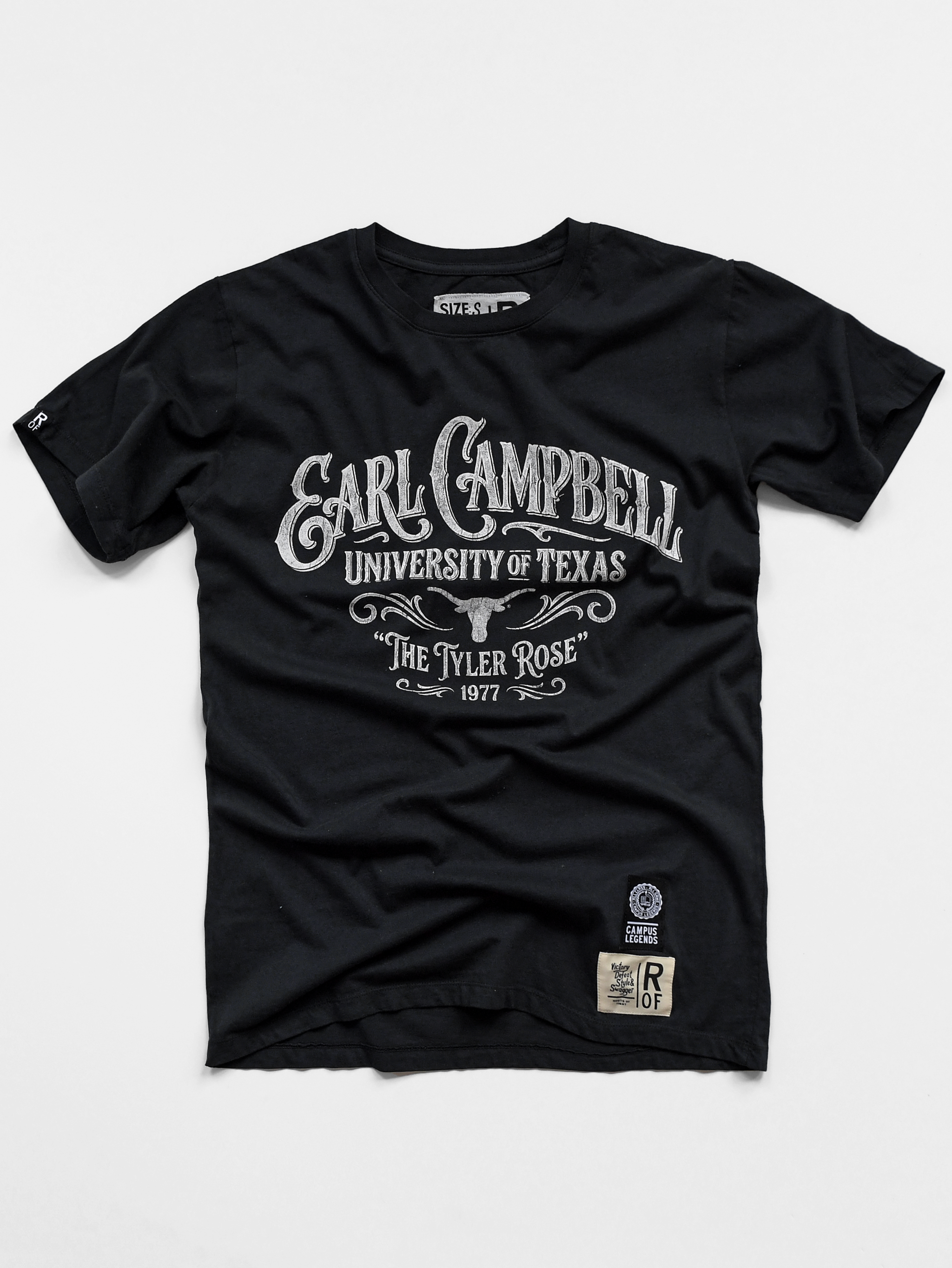 UT - Earl Campbell The Tyler Rose Black Tee