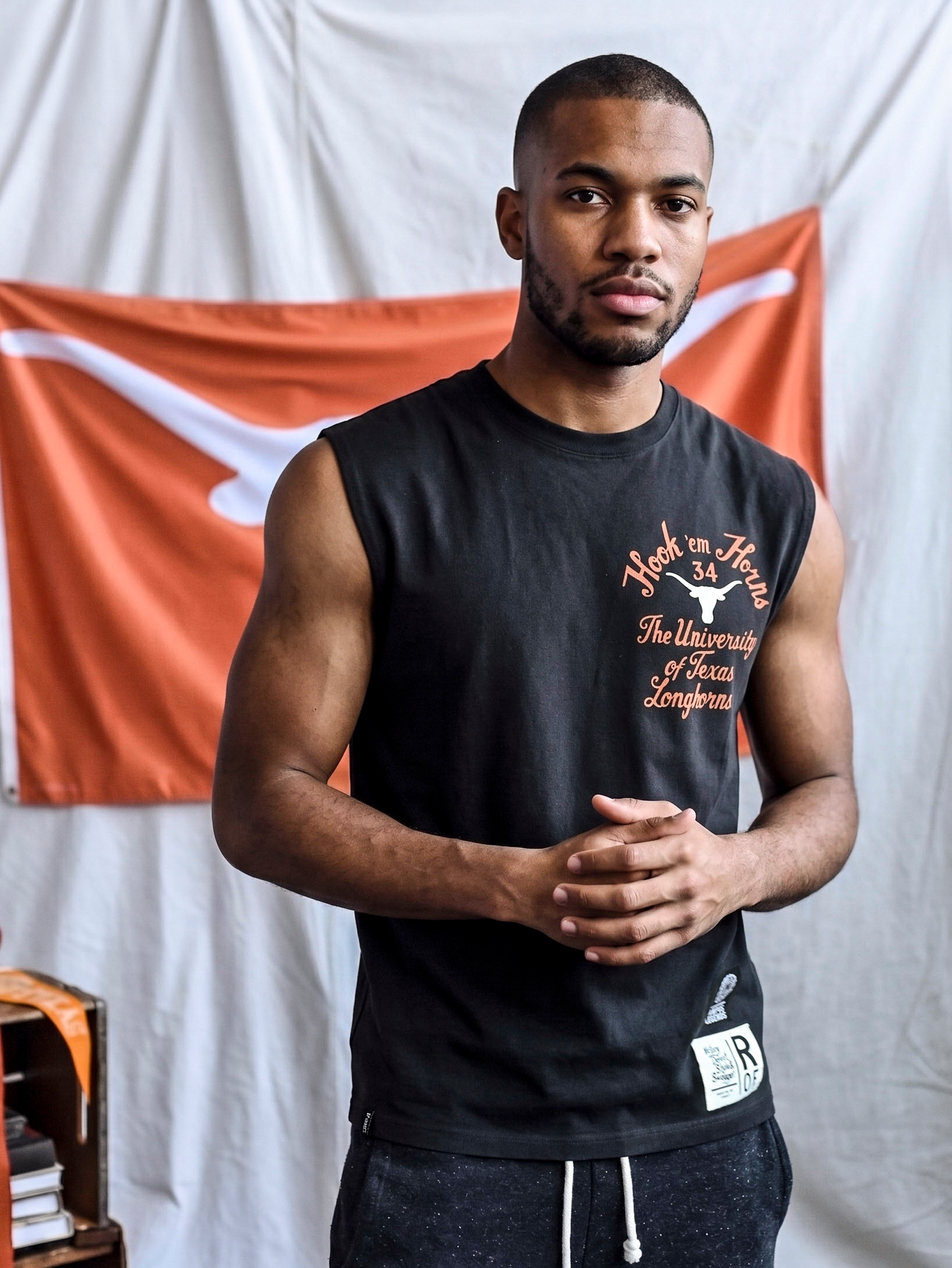 UT - Ricky Williams Texas Tornado Black Muscle Tee