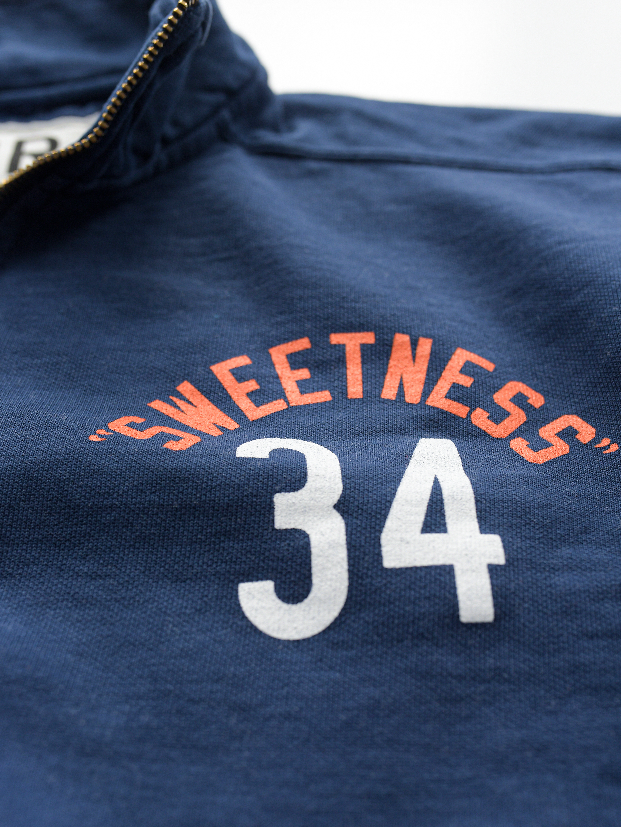 Walter Payton #34 Navy Quarter-Zip Sweatshirt