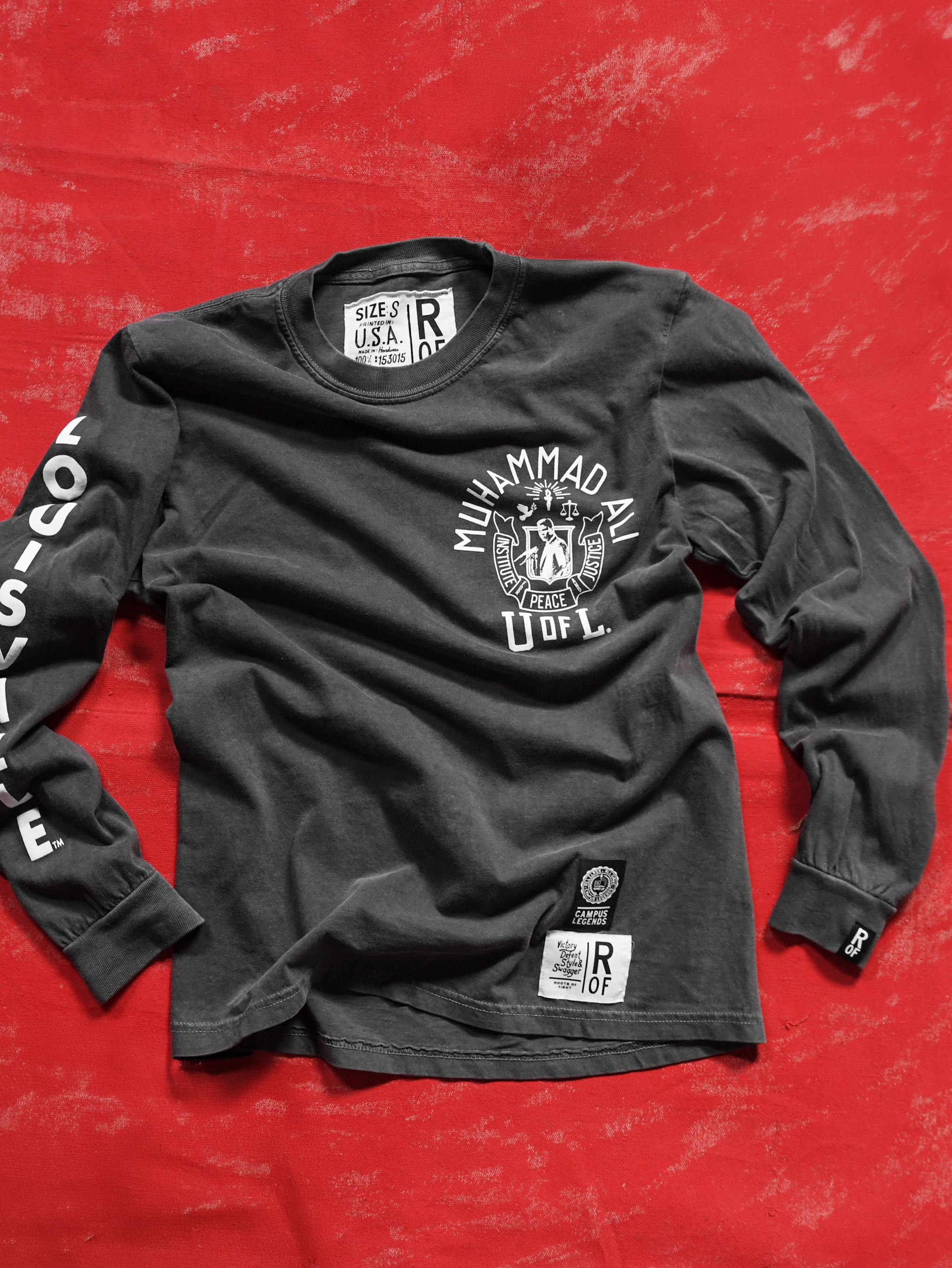 UofL - Ali Peace & Justice Charcoal Long Sleeve Tee