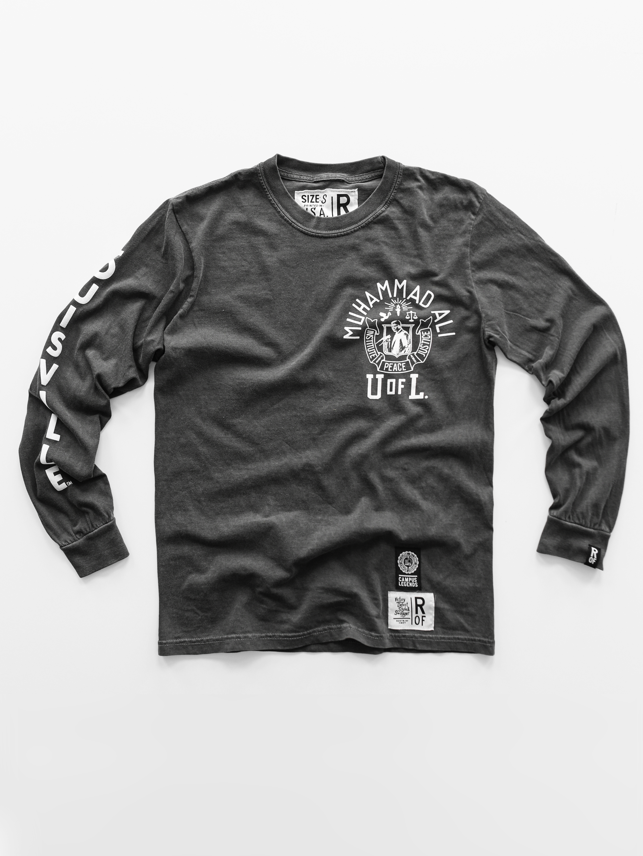 UofL - Ali Peace & Justice Charcoal Long Sleeve Tee
