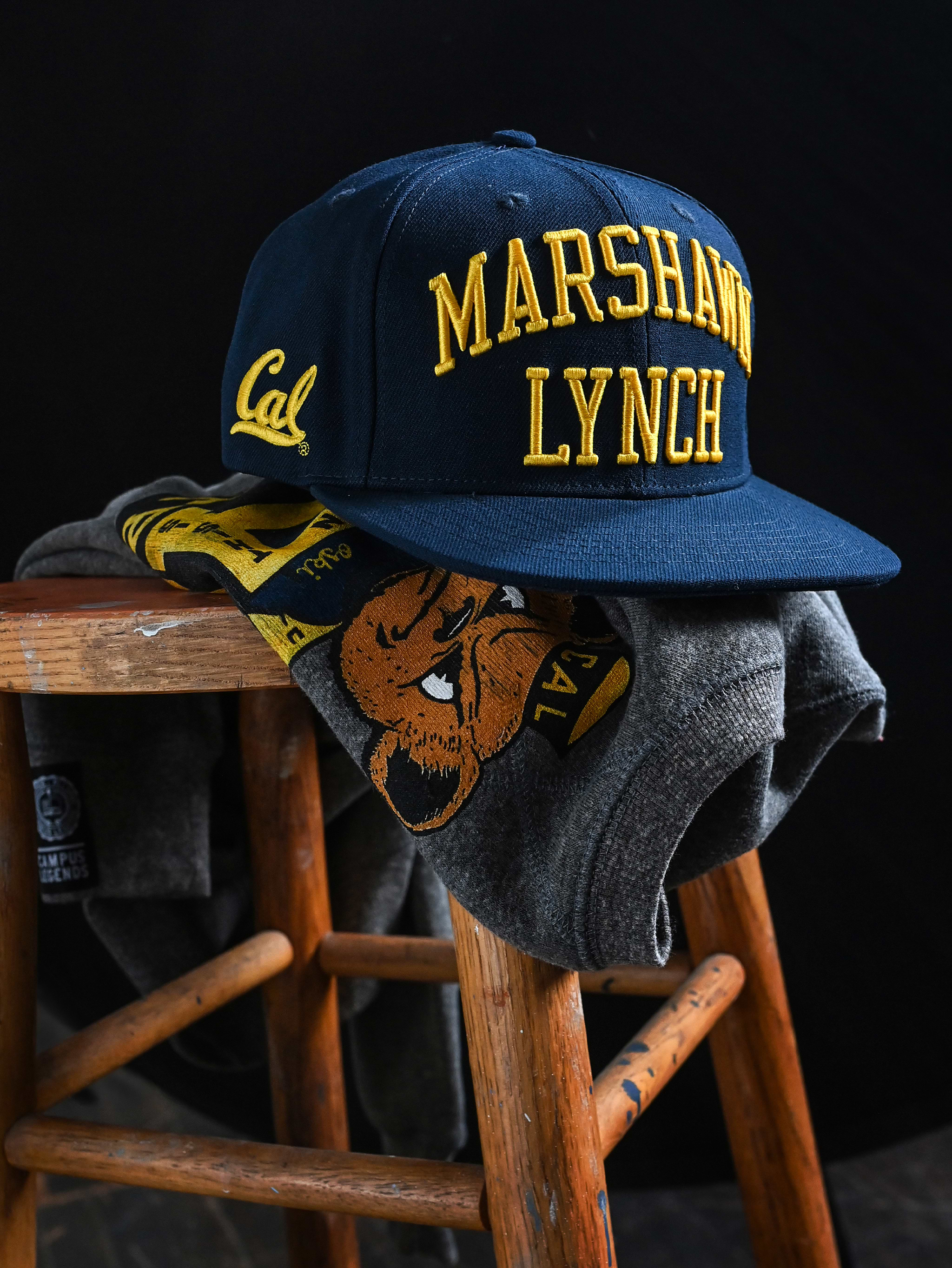 CAL - Marshawn Lynch #10 Navy Snapback Hat