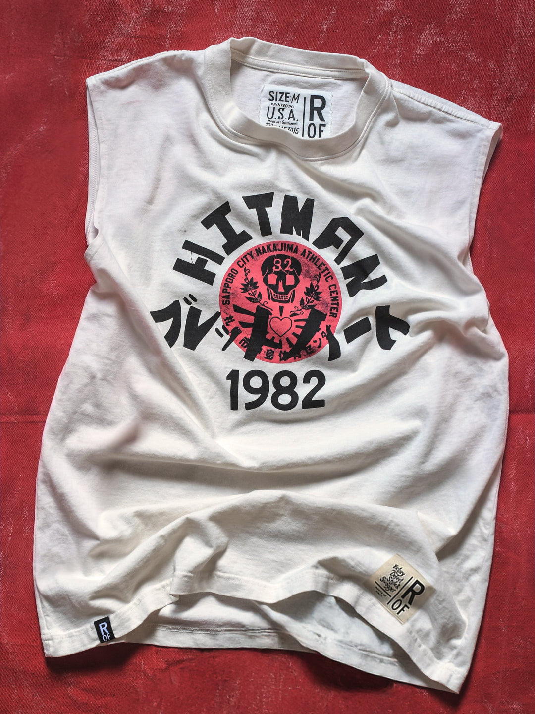 Bret Hart 'Hitman' Japan '82 White Muscle Tee